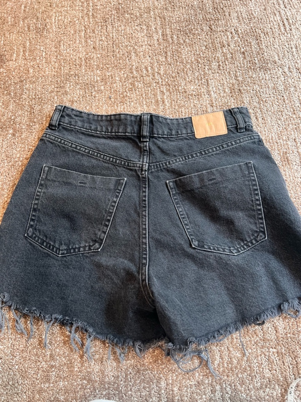 Zara Women’s Black Jean Shorts Distressed Festival Western High Rise 8 - Picture 5 of 8